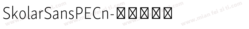 SkolarSansPECn字体转换