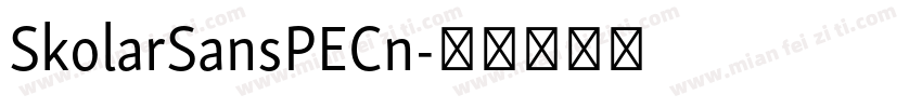 SkolarSansPECn字体转换