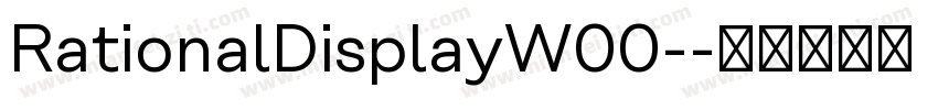 RationalDisplayW00-字体转换