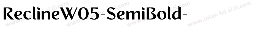 ReclineW05-SemiBold字体转换