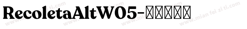RecoletaAltW05字体转换