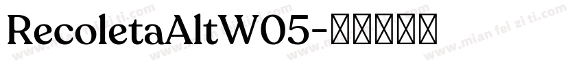 RecoletaAltW05字体转换