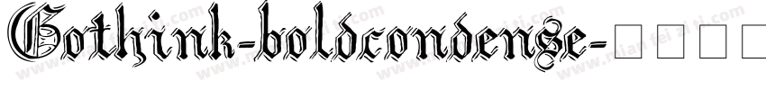 Gothink-boldcondense字体转换
