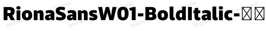 RionaSansW01-BoldItalic字体转换