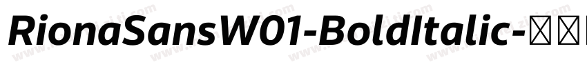 RionaSansW01-BoldItalic字体转换