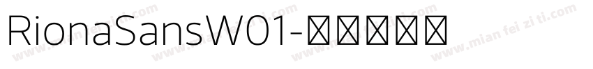 RionaSansW01字体转换