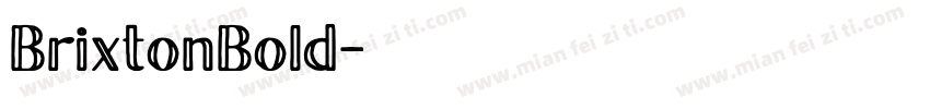 BrixtonBold字体转换