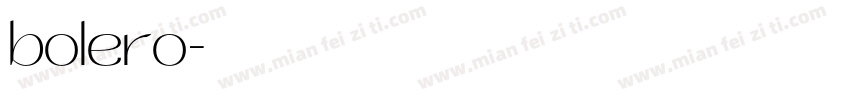 bolero字体转换
