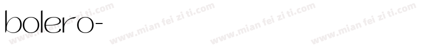 bolero字体转换