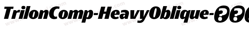TrilonComp-HeavyOblique字体转换
