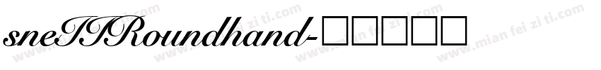 sneIIRoundhand字体转换