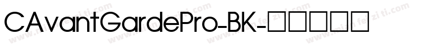 CAvantGardePro-BK字体转换