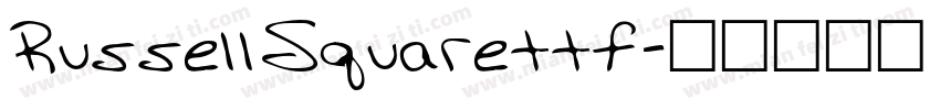 RussellSquarettf字体转换