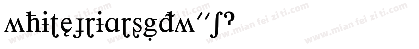 WhitefriarsNFW01字体转换