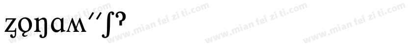 ZonaW01字体转换
