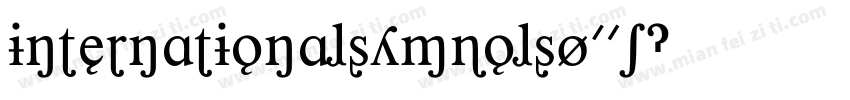 internationalsymbolsp01字体转换