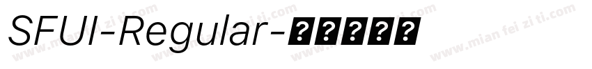 SFUI-Regular字体转换