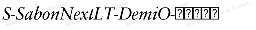 S-SabonNextLT-DemiO字体转换