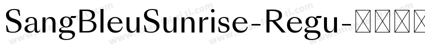 SangBleuSunrise-Regu字体转换