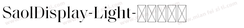SaolDisplay-Light字体转换