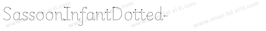 SassoonInfantDotted字体转换