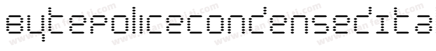 BytePoliceCondensedItalic-9lJL字体转换