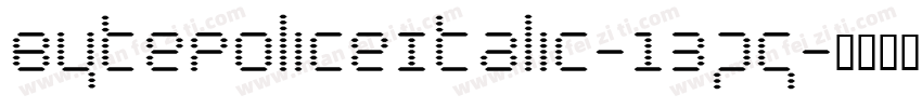 BytePoliceItalic-13pg字体转换