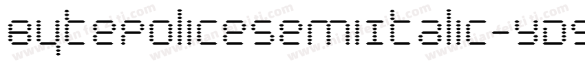 BytePoliceSemiItalic-YD9o字体转换