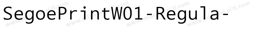 SegoePrintW01-Regula字体转换