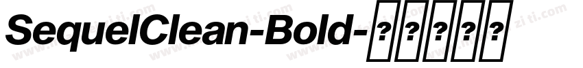 SequelClean-Bold字体转换