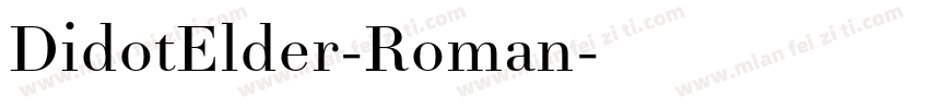 DidotElder-Roman字体转换