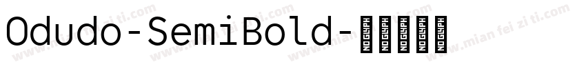 Odudo-SemiBold字体转换