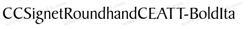 CCSignetRoundhandCEATT-BoldItal字体转换