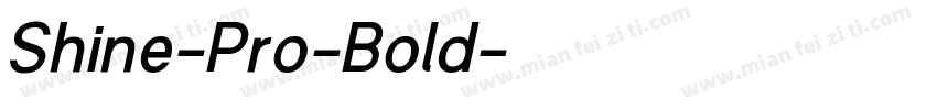 Shine-Pro-Bold字体转换