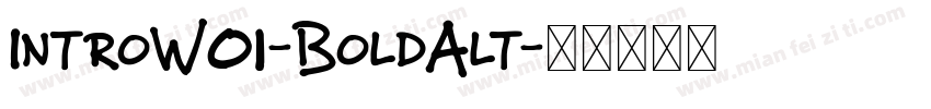 IntroW01-BoldAlt字体转换