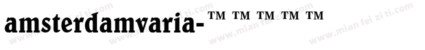 amsterdamvaria字体转换