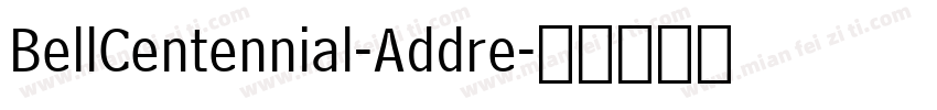 BellCentennial-Addre字体转换