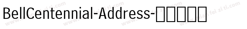 BellCentennial-Address字体转换