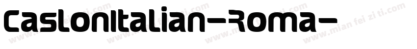 CaslonItalian-Roma字体转换