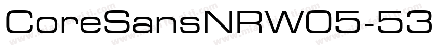 CoreSansNRW05-53ExMe字体转换