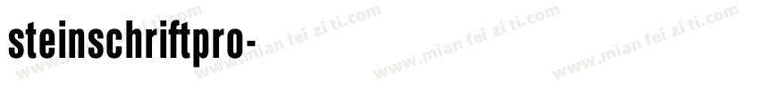 steinschriftpro字体转换