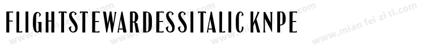 FlightStewardessItalic-KnPe字体转换