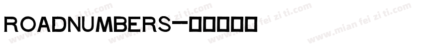 RoadNumbers字体转换