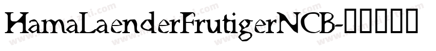 HamaLaenderFrutigerNCB字体转换