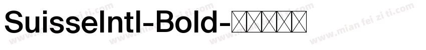 SuisseIntl-Bold字体转换