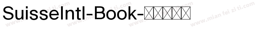 SuisseIntl-Book字体转换