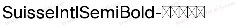 SuisseIntlSemiBold字体转换