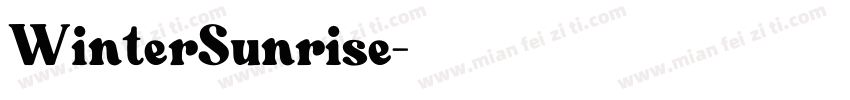 WinterSunrise字体转换