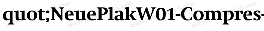 quot;NeuePlakW01-Compres字体转换
