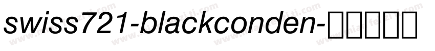swiss721-blackconden字体转换